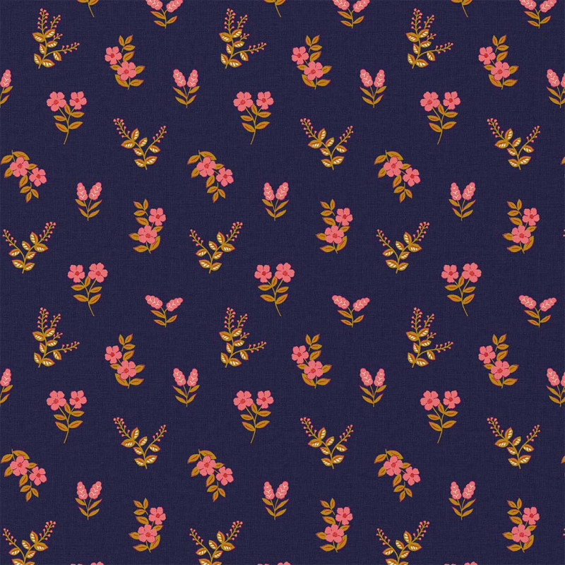 Printed Cotton INSANO Blue / Pink